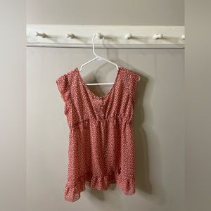 Pink Flowy Dress/ Swim Coverup